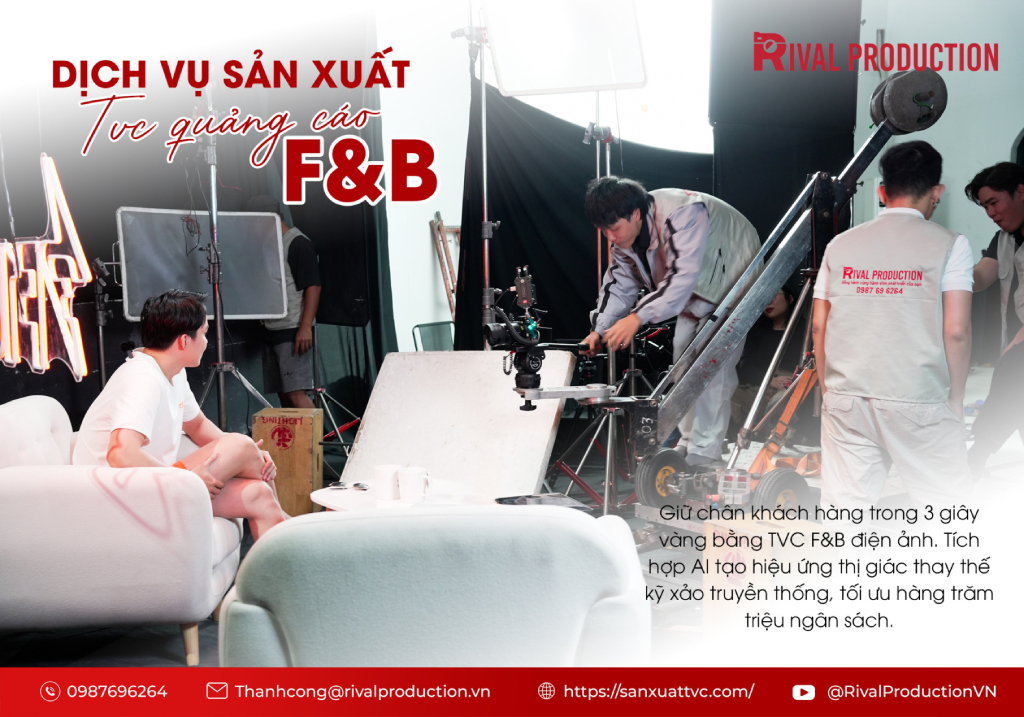 Dịch vụ sản xuất làm TVC quảng cáo F&B (Thực phẩm và Đồ uống)