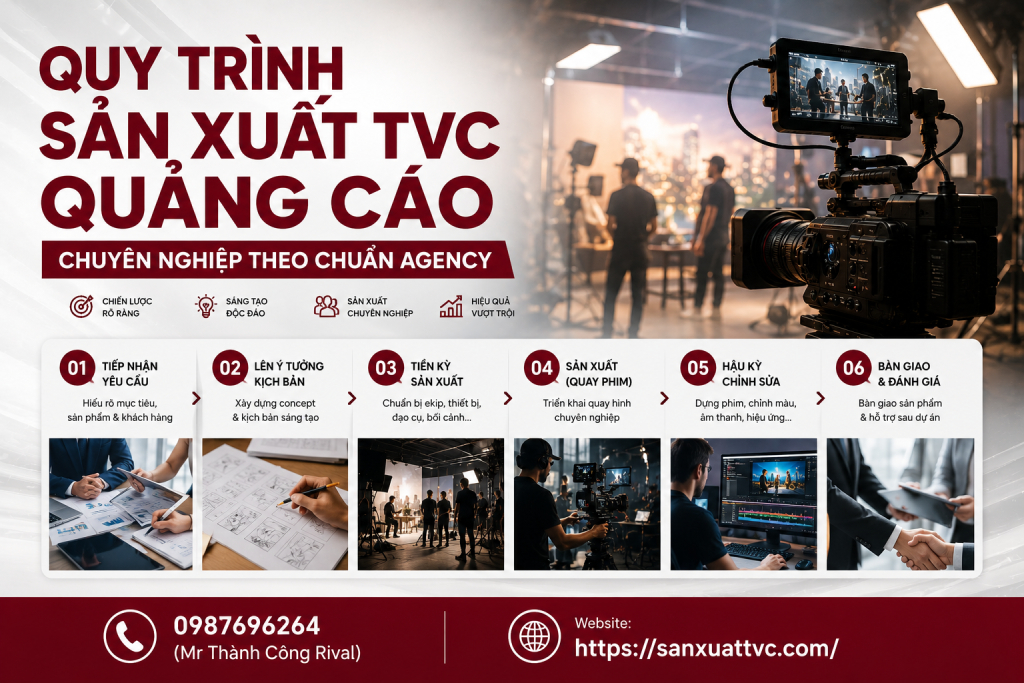 Quy Trình Sản Xuất TVC Quảng Cáo Chuyên Nghiệp Theo Chuẩn Agency