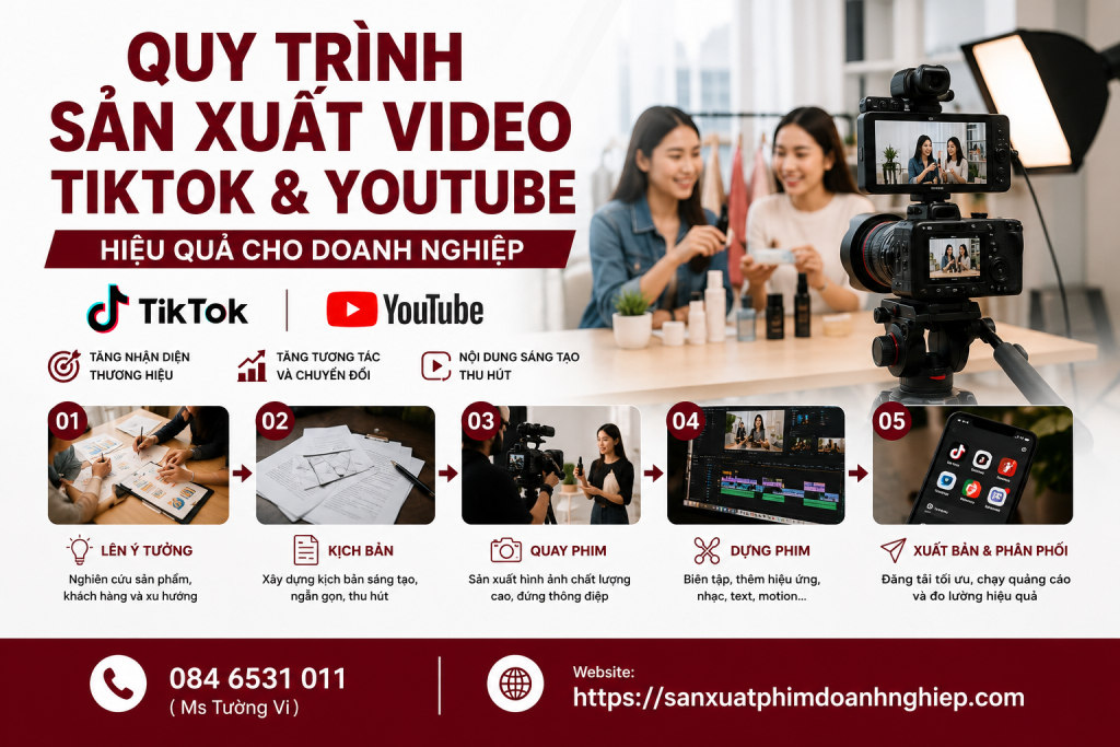 Quy Trình Sản Xuất Video TikTok & YouTube Hiệu Quả Cho Doanh Nghiệp
