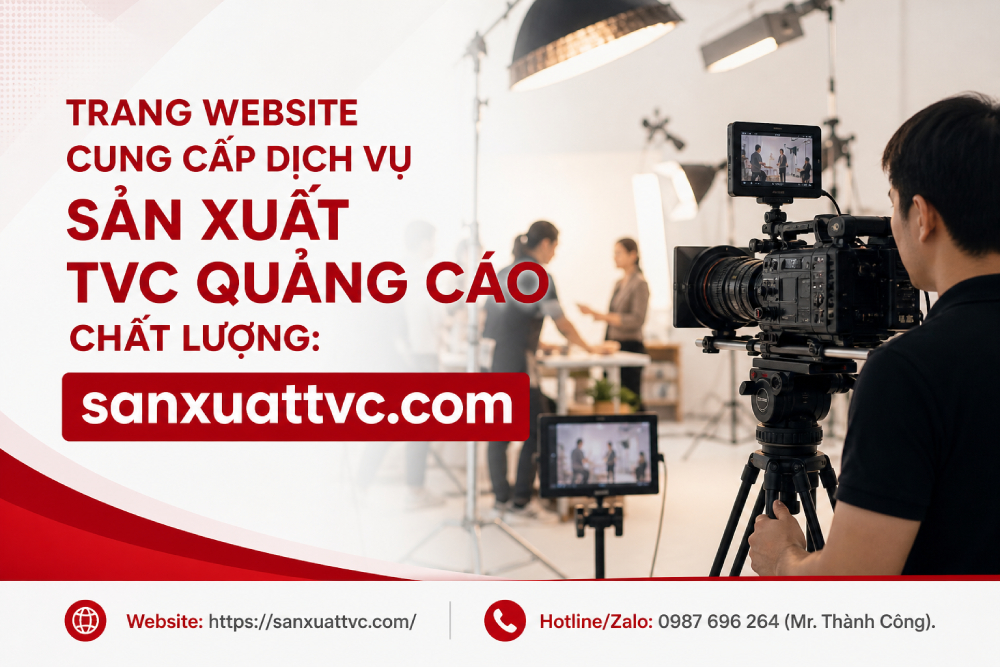 Trang Website cung cấp dịch vụ sản xuất TVC quảng cáo chất lượng: sanxuattvc.com