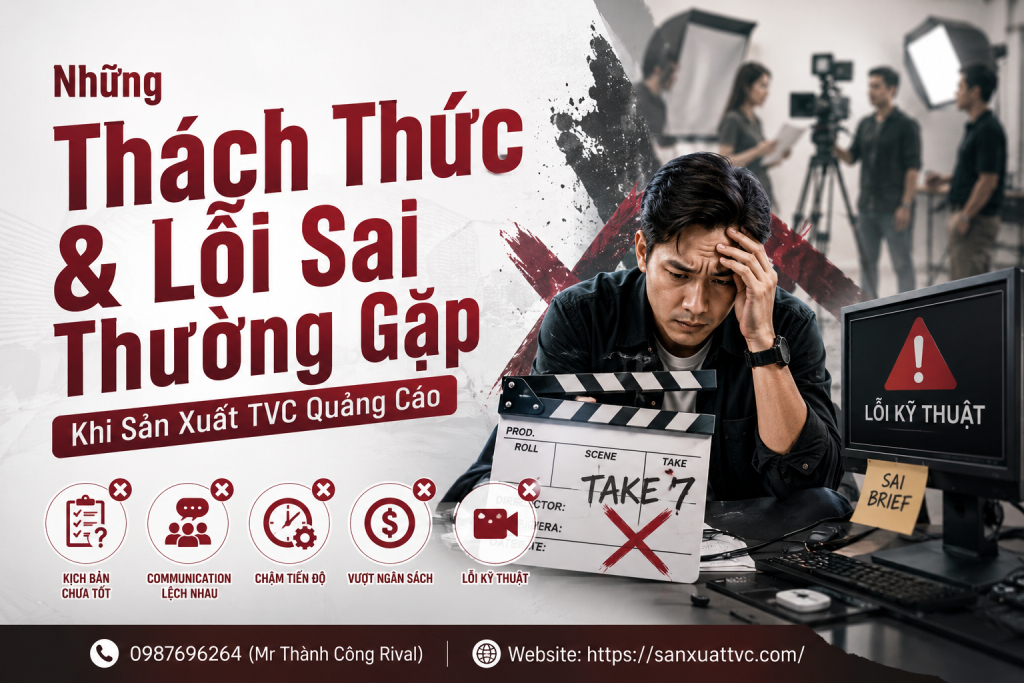 Những Thách Thức & Lỗi Sai Thường Gặp Khi Sản Xuất TVC Quảng Cáo