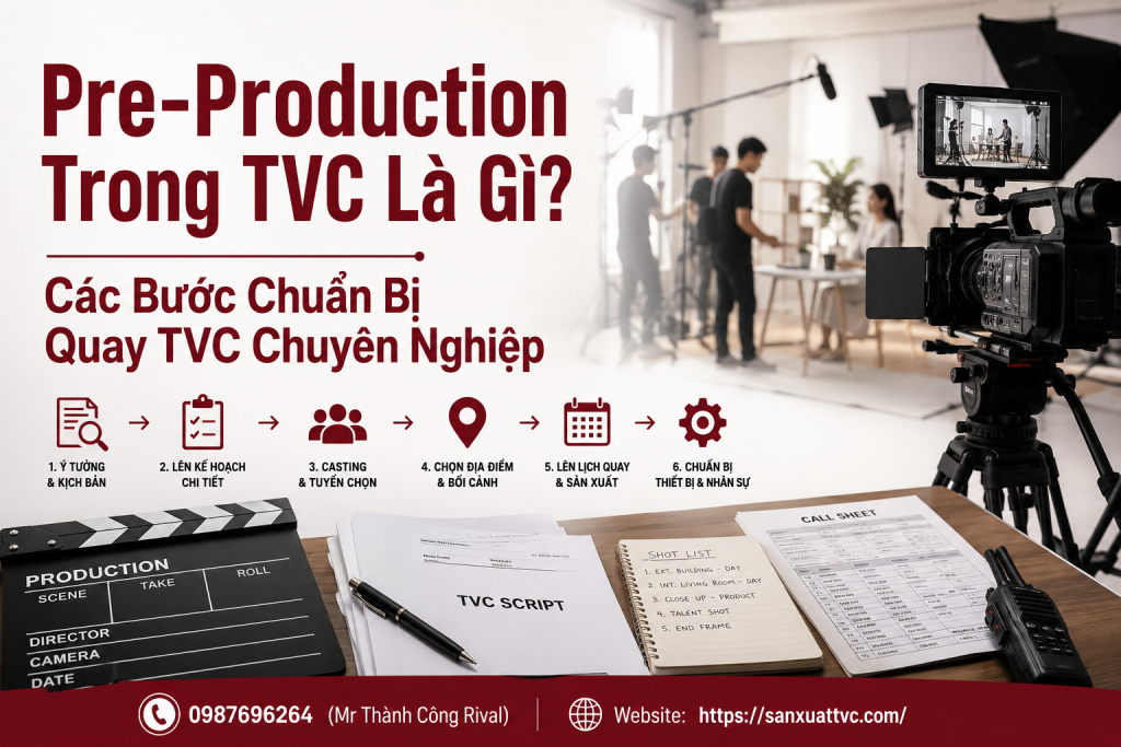 Pre-Production Trong TVC Là Gì? Các Bước Chuẩn Bị Quay TVC Chuyên Nghiệp
