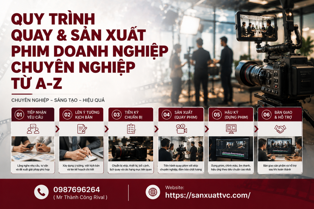 Quy Trình Quay & Sản Xuất Phim Doanh Nghiệp Chuyên Nghiệp Từ A-Z