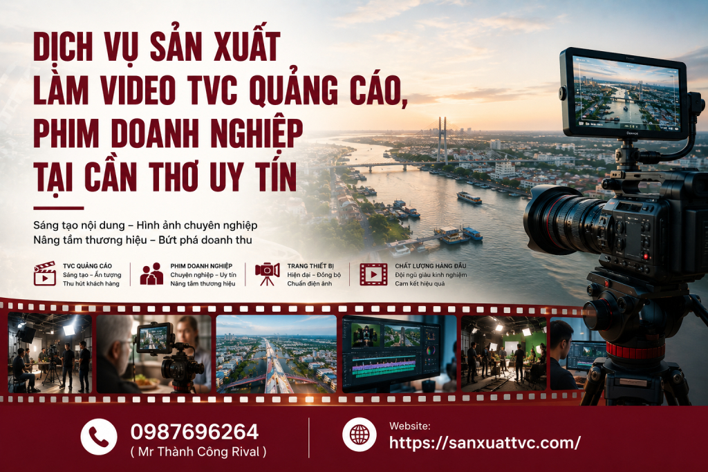 Dịch vụ sản xuất làm video TVC quảng cáo, phim doanh nghiệp tại Cần Thơ