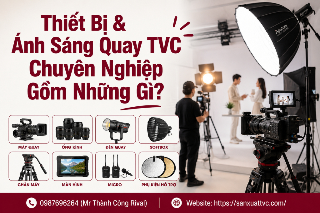 Thiết Bị & Ánh Sáng Quay TVC Chuyên Nghiệp Gồm Những Gì?