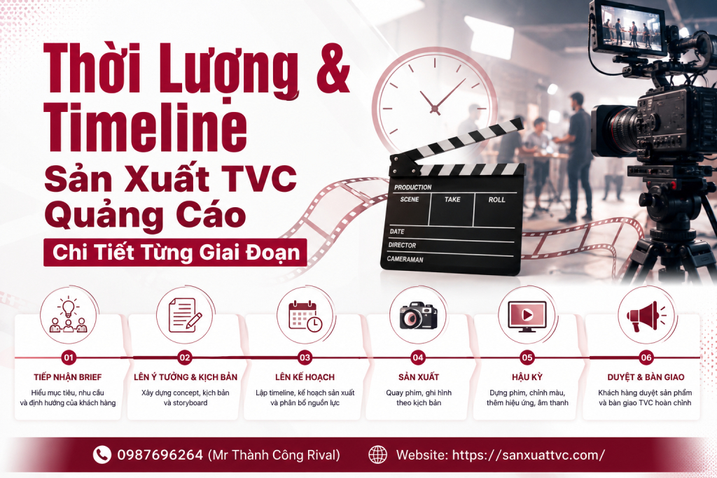 Thời Lượng & Timeline Sản Xuất TVC Quảng Cáo Chi Tiết Từng Giai Đoạn